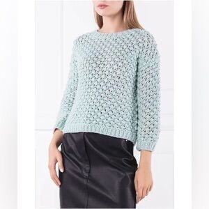 Elisabetta Franchi knit sweater‎ Maglia tricot Mint Green wool quality luxury 6